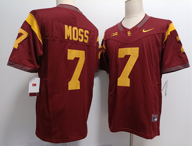 Men's Red USC Trojans #7 Miller Moss 2023 F.U.S.E. Stitched Jersey